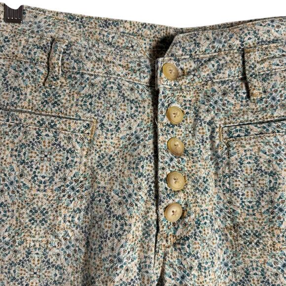 Anthropologie Pilcro Ultra High Rise Slim Utility Jeans Neutral Floral Size 27 - Picture 5 of 13